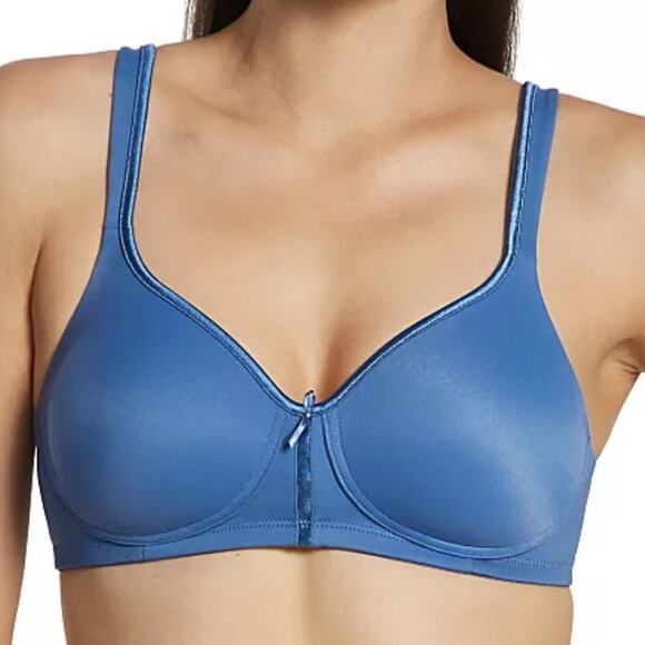 Vanity Fair 36C Bra Body Caress Full Coverage Wireless 72335 Convertible Blue - Picture 1 of 13